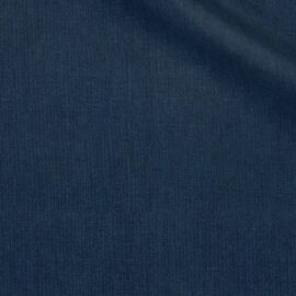 Blue short sleeved linen-cotton dress Shirt