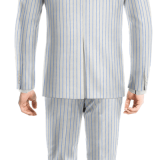 White striped linen Suit