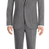 Grey linen Suit with brass buttons
