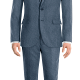 Blue micropattern linen Suit