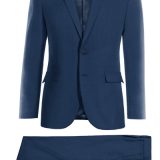 Blue Wool Blend Suit